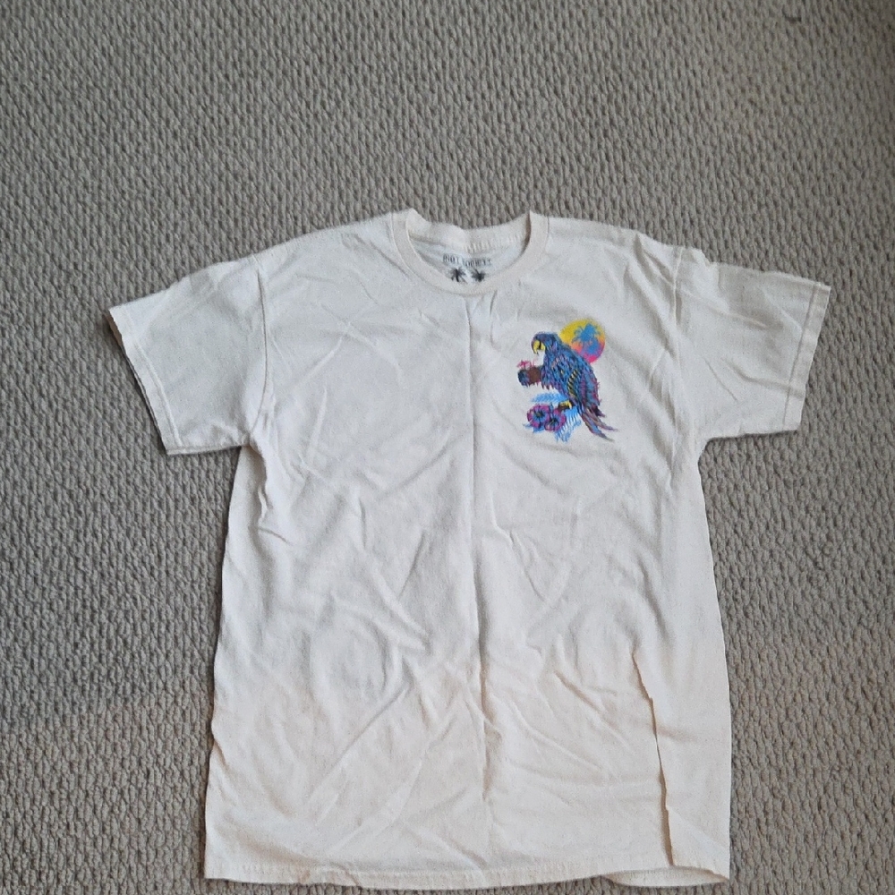 Riot Society Cream T-Shirt with Black Palm Graphic